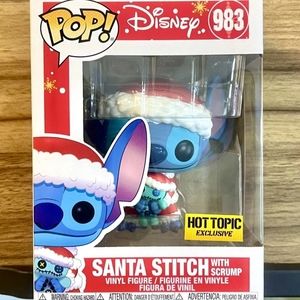Santa Stitch with Scrump Funko Pop